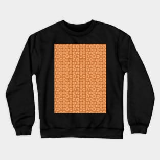 Retro Inspired D20 Circles Seamless Pattern - Orange Crewneck Sweatshirt